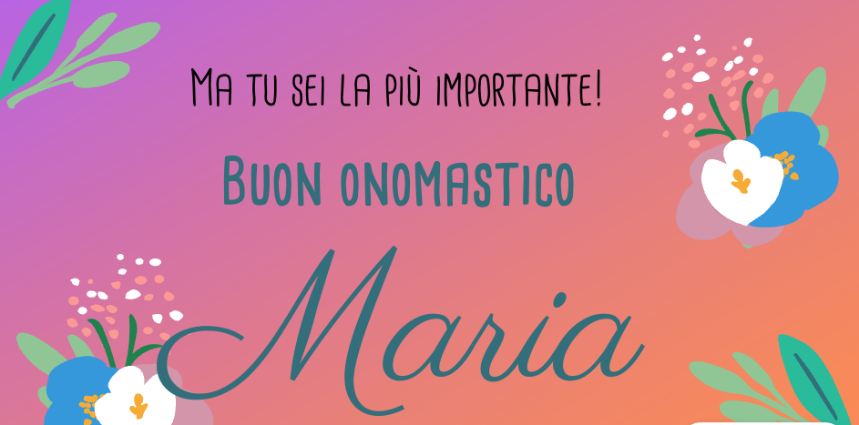 Buono onomastico MAria