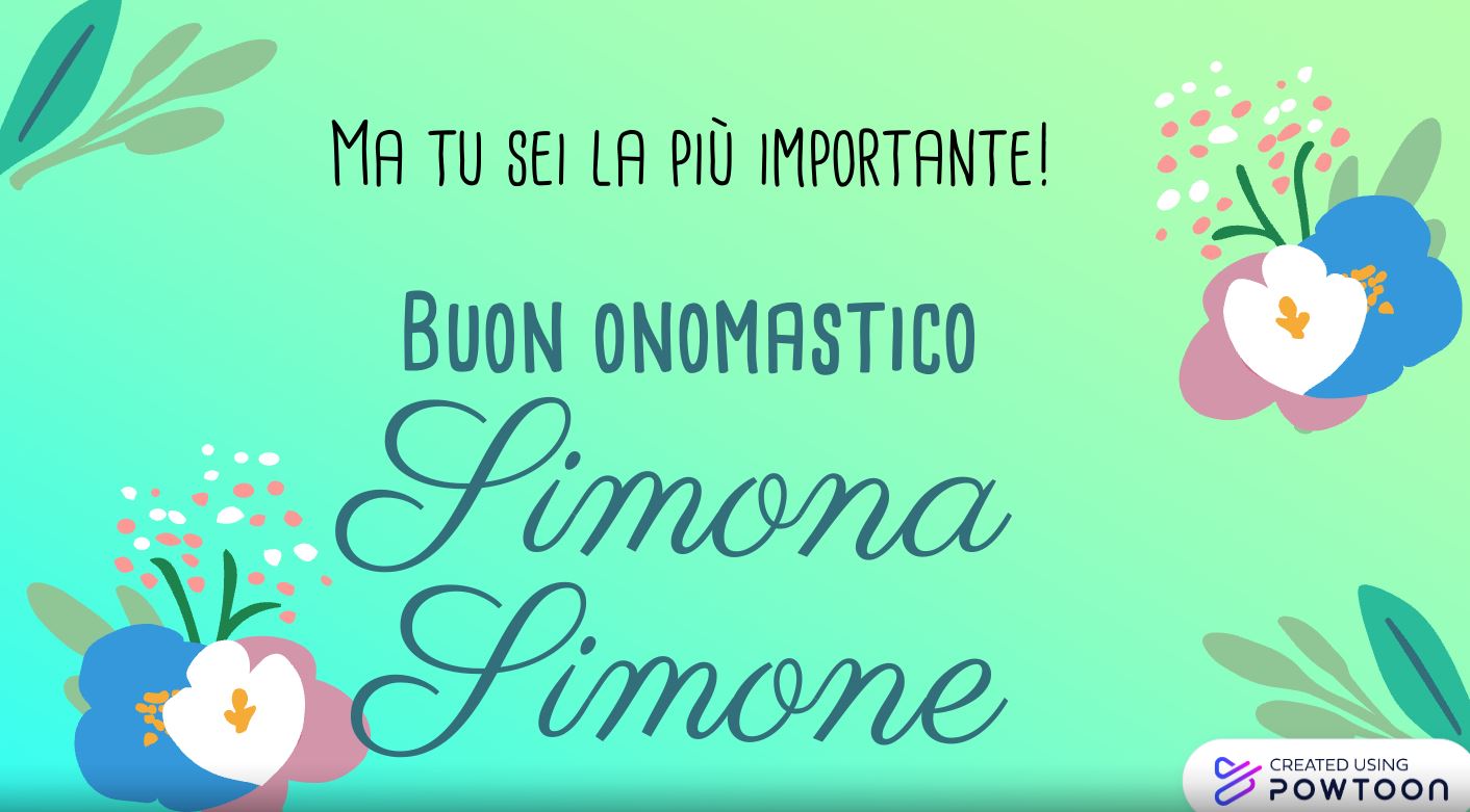 Auguri di buon onomastico Simone e Simona